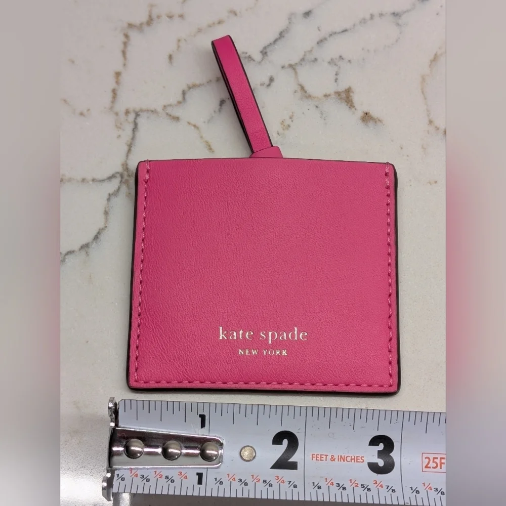 Kate Spade Leather Pouch with Mirror Heart - EUC - Pink - Picture 3 of 11